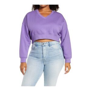 BP Nordstrom Crop V-Neck Sweatshirt NWT